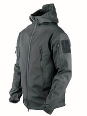 Herren-Outdoorjacke Mit Kapuze | Reißverschlussdetails