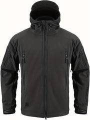 Herren-Outdoorjacke Mit Kapuze | Reißverschlussdetails