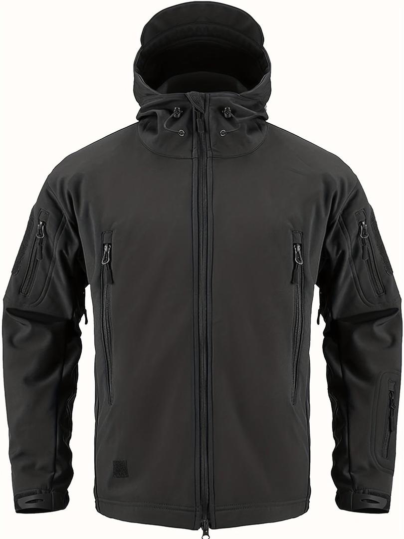 Herren-Outdoorjacke Mit Kapuze | Reißverschlussdetails