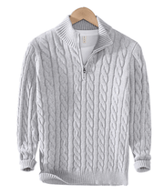 Herren Strickpullover Mit Halb Reißverschluss | Langarm
