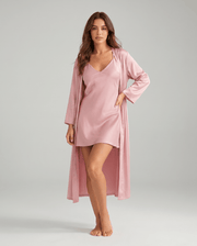 Nachthemd Damen Set mit Morgenmantel