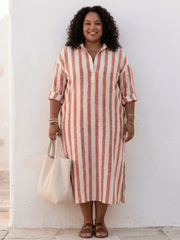 Naomi | Damen Gestreiftes Hemdkleid Langarm – Hemdblusenkleid Streifen Büro 2026