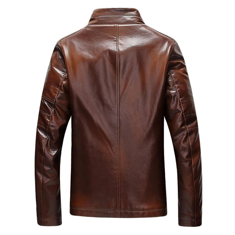 Herren Winter-Lederjacke | Mit Reißverschluss