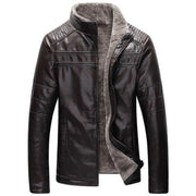 Herren Winter-Lederjacke | Mit Reißverschluss