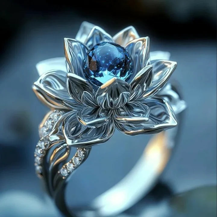Blauer Kristall Exotische Silberblume