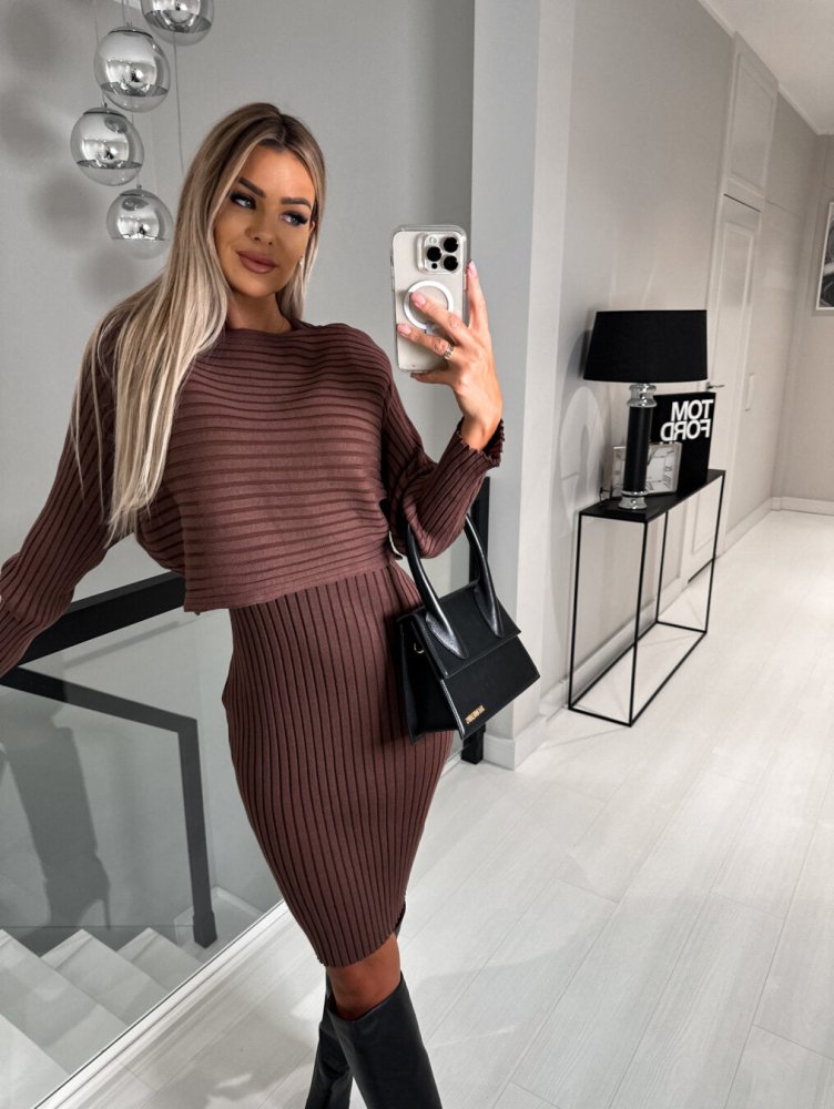 Noelia | Damen Strickkleid Pullover Set – Zweiteiliges Strick Matching Set Herbst 2026