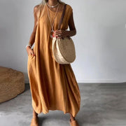 Noemi | Damen Ärmelloses Kleid Taschen – Sommer Casual Kleid Strand & Alltag 2026