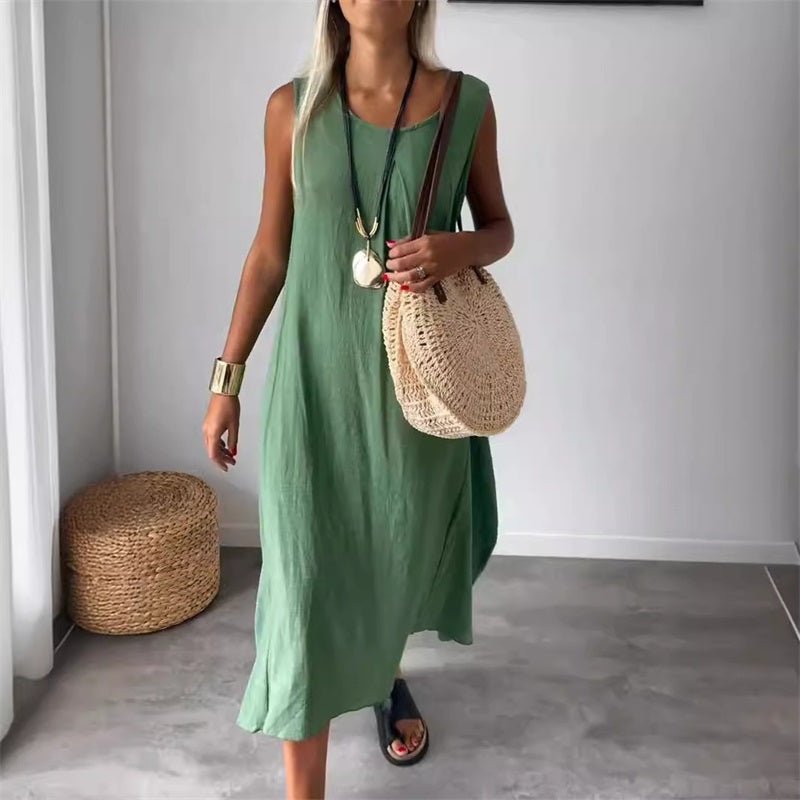 Noemi | Damen Ärmelloses Kleid Taschen – Sommer Casual Kleid Strand & Alltag 2026