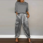 ZITA - SATIN SET UND CARGO-HOSE