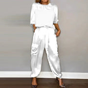 ZITA - SATIN SET UND CARGO-HOSE
