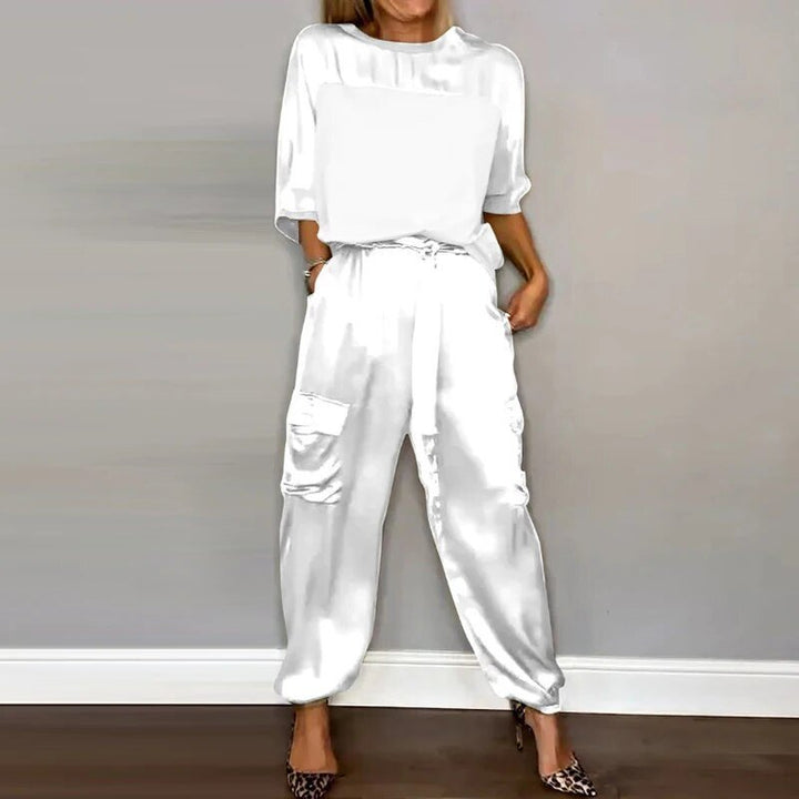 ZITA - SATIN SET UND CARGO-HOSE