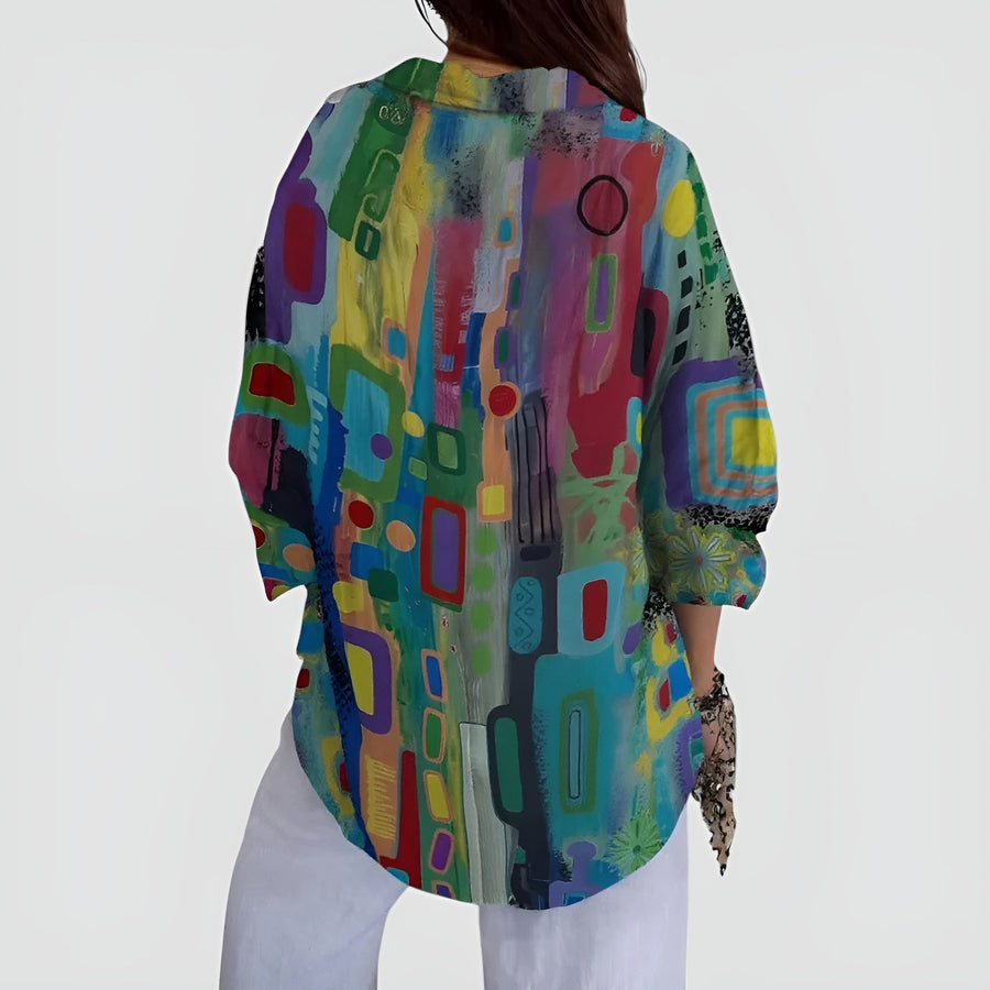 Jolijn | Bluse mit geometrischem Muster
