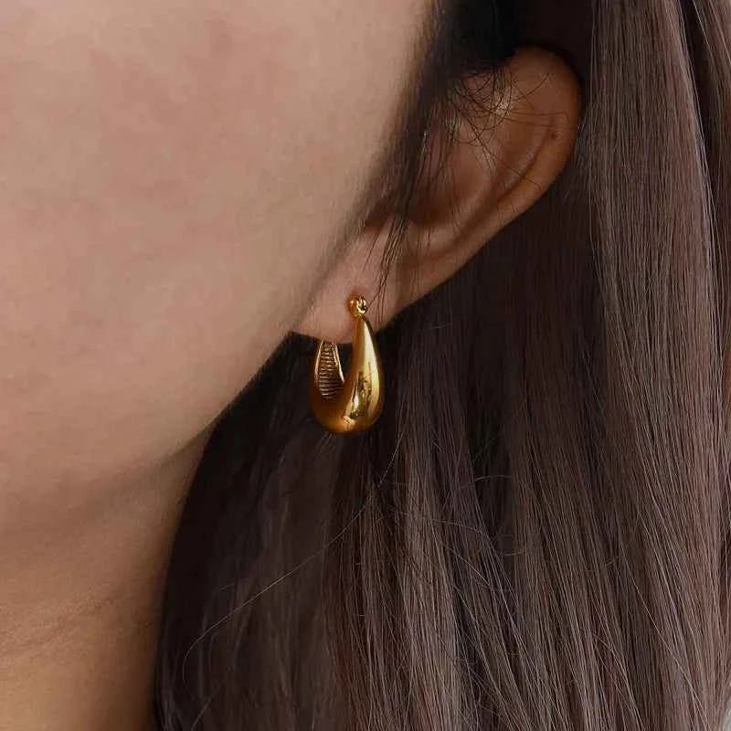 Ohrringe Tropfen Gold
