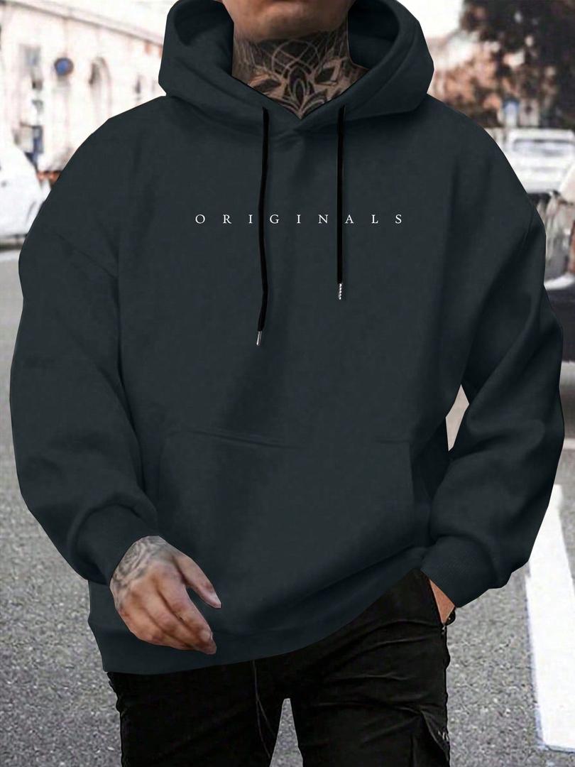 Lässiger Herren-Hoodie Mit Buchstabenprint | Winter