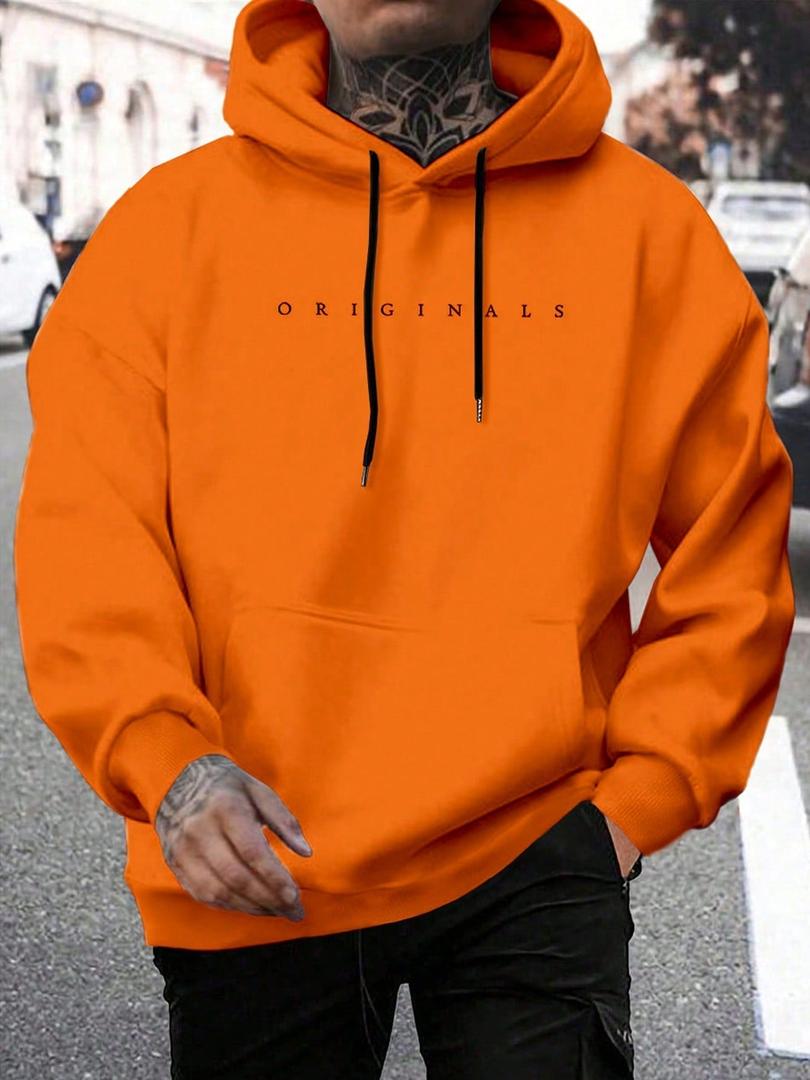 Lässiger Herren-Hoodie Mit Buchstabenprint | Winter