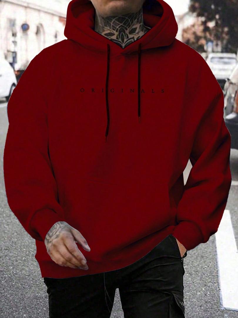 Lässiger Herren-Hoodie Mit Buchstabenprint | Winter