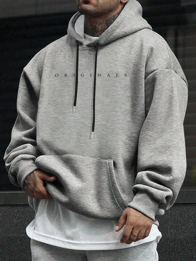 Lässiger Herren-Hoodie Mit Buchstabenprint | Winter