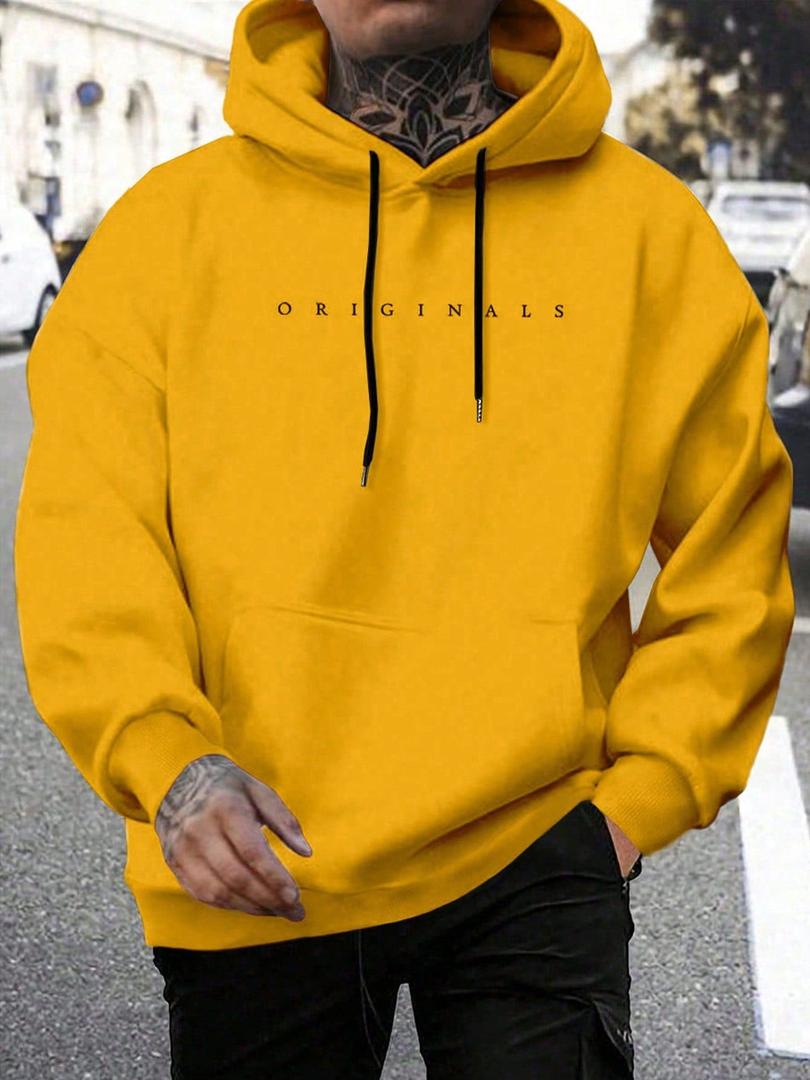 Lässiger Herren-Hoodie Mit Buchstabenprint | Winter