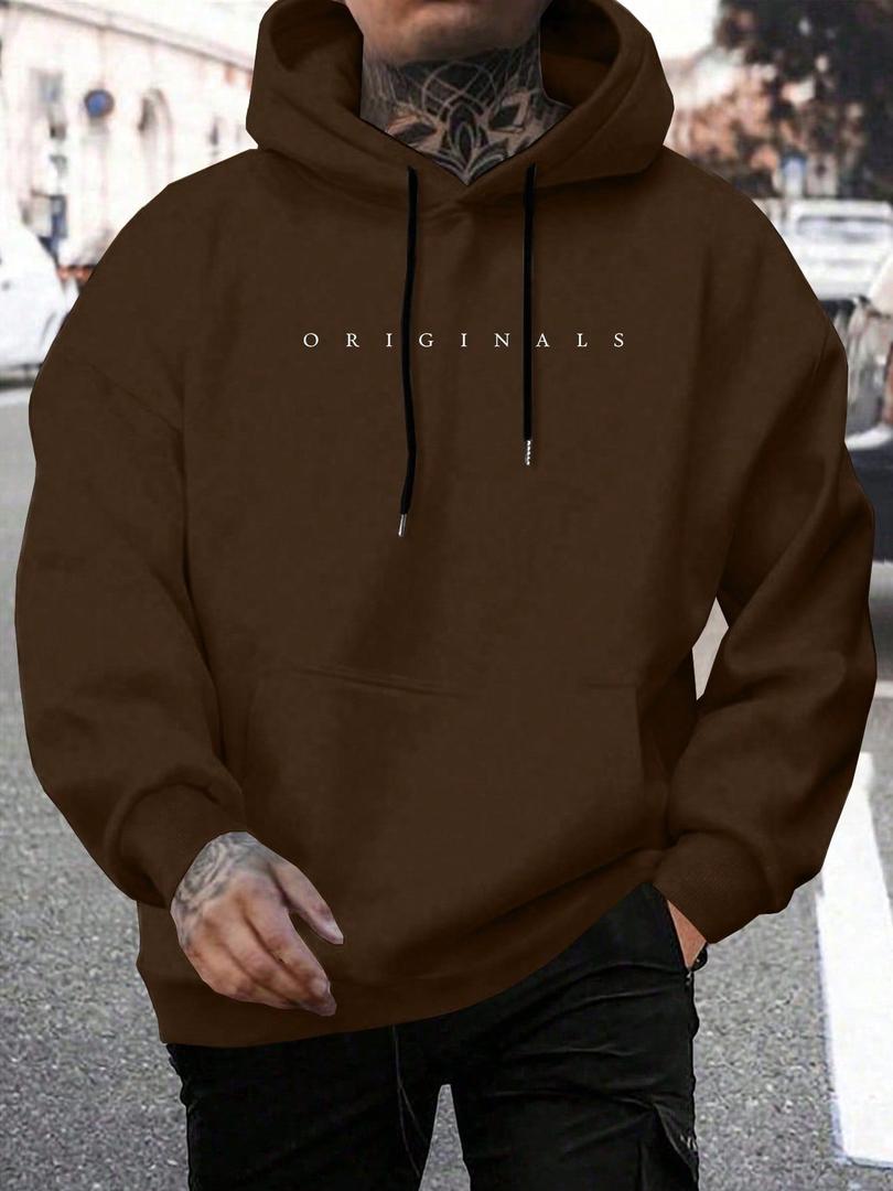 Lässiger Herren-Hoodie Mit Buchstabenprint | Winter