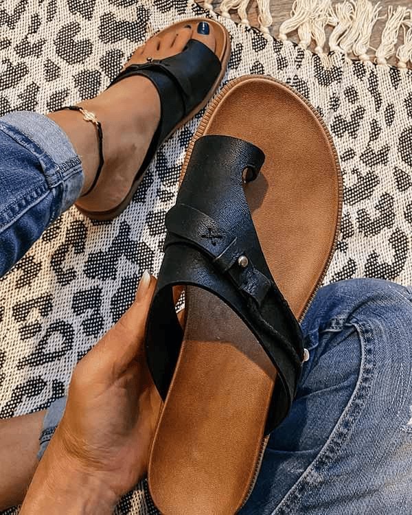 Lena | Orthopädische Sandalen Comfort Zehentrenner Veganes Leder