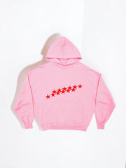 Oversized Damen Hoodie mit Sternen-Print - Streetwear