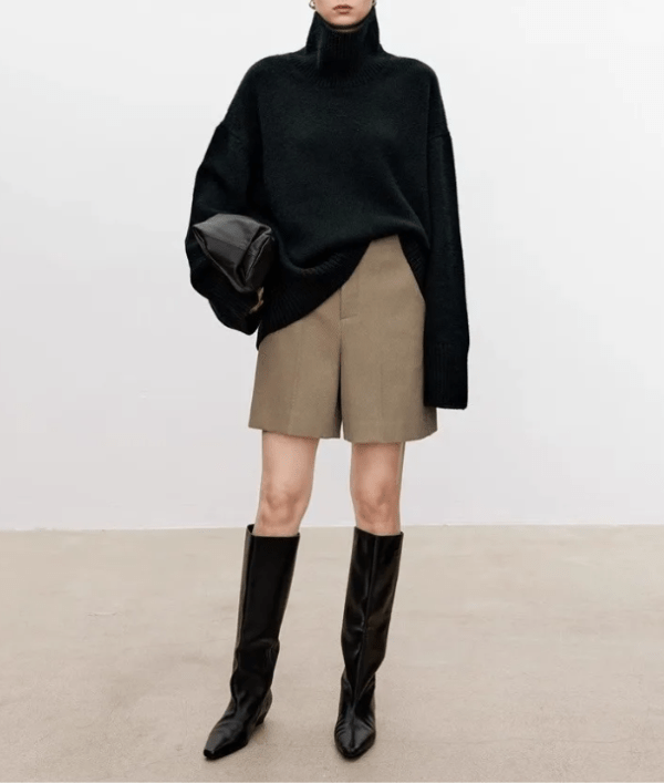 Paula | Eleganter Damenpullover Rollkragen hochwertig