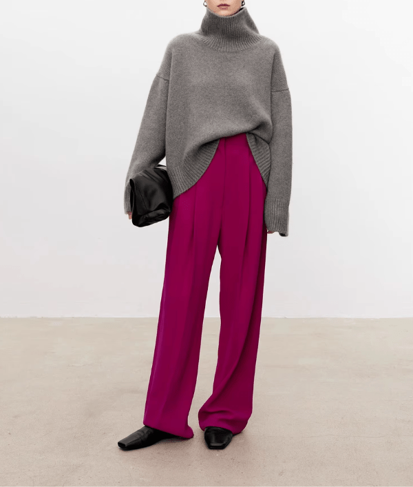 Paula | Eleganter Damenpullover Rollkragen hochwertig