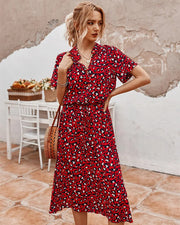 Bequemes Casual Kleid | Gepunktetes kurzärmeliges Sommerkleid für dich