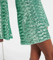 Pailletten Minikleid Mit Tiefem V-Ausschnitt Für Party