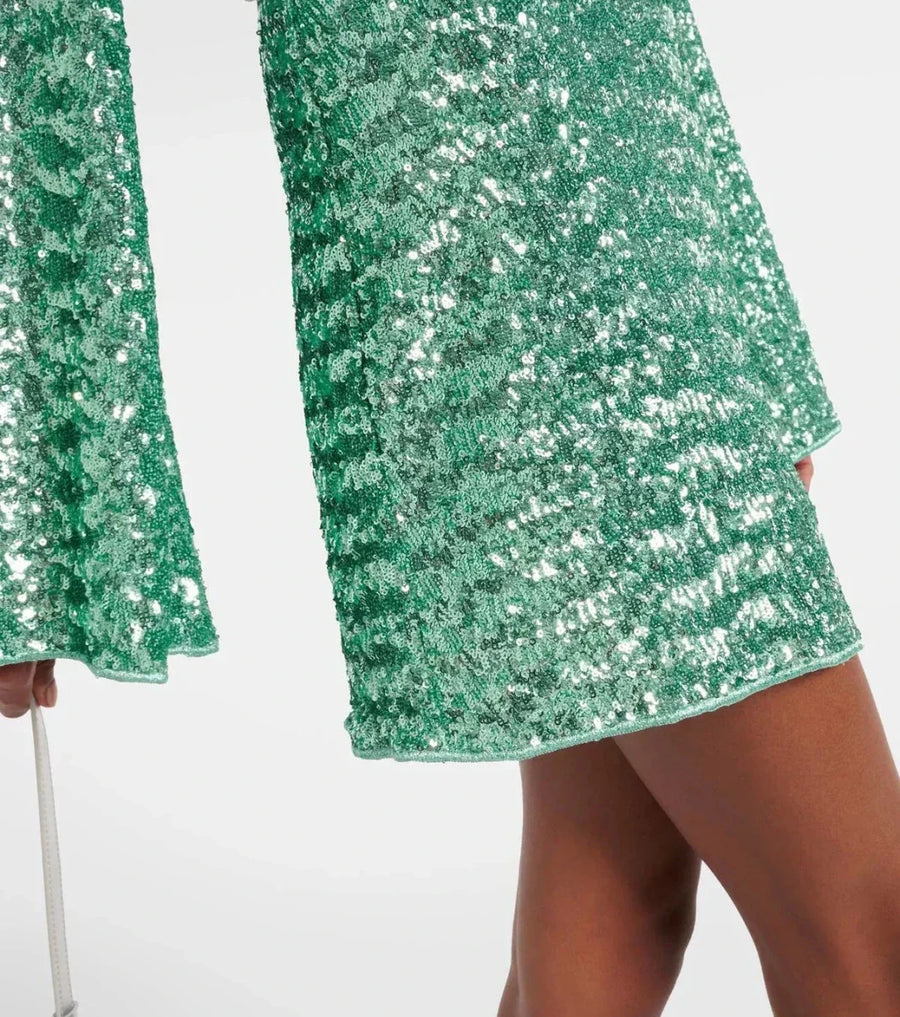 Pailletten Minikleid Mit Tiefem V-Ausschnitt Für Party