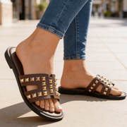 Pantoletten Damen elegant mit Nieten