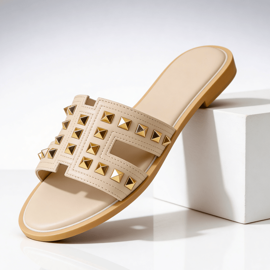 Pantoletten Damen elegant mit Nieten