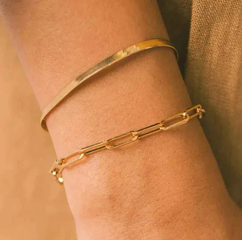 Paperclip Armband Gold