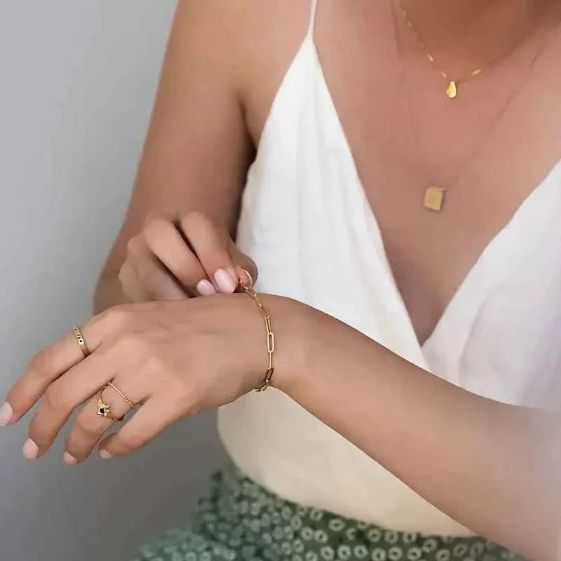 Paperclip Armband Gold