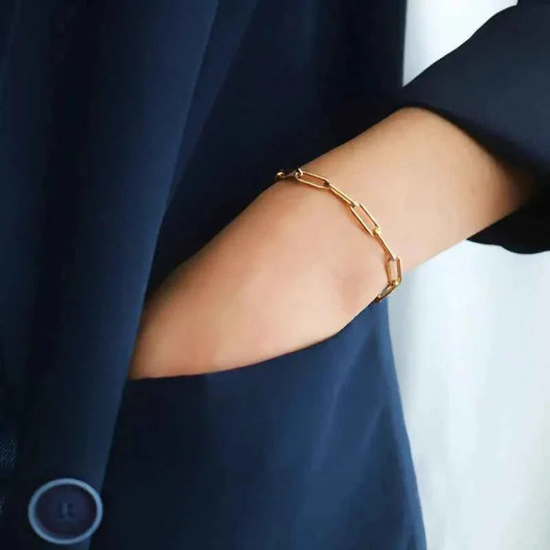 Paperclip Armband Gold