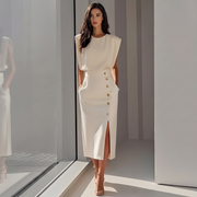 Daniela - Elegantes Midikleid mit Schlitz