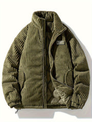 Cord-Winterjacke Für Herren | Mit Reißverschluss