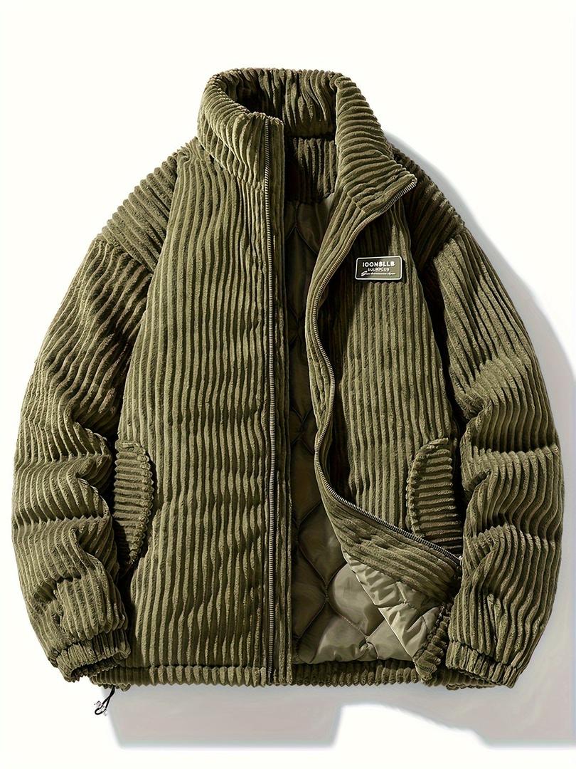 Cord-Winterjacke Für Herren | Mit Reißverschluss