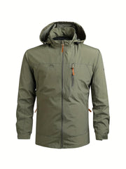 Lässige Herren-Windjacke | Mit Abnehmbarer Kapuze