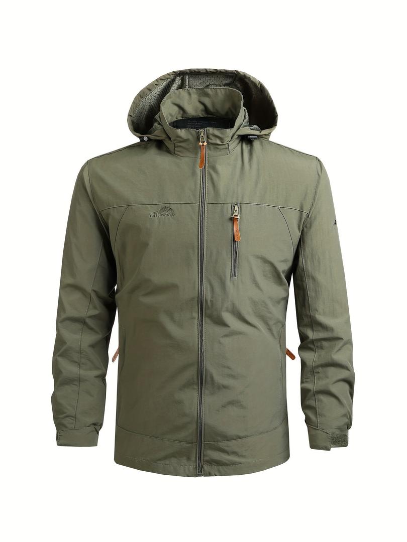 Lässige Herren-Windjacke | Mit Abnehmbarer Kapuze