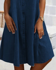 Katharina | Plus Size Jeanskleid Hemdkleid Knöpfen Leicht Casual
