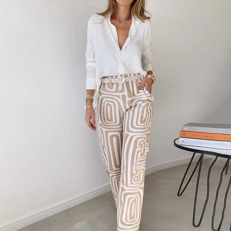 Elfriede | Plus Size Zweiteiler Set Business Elegant Bluse Hose
