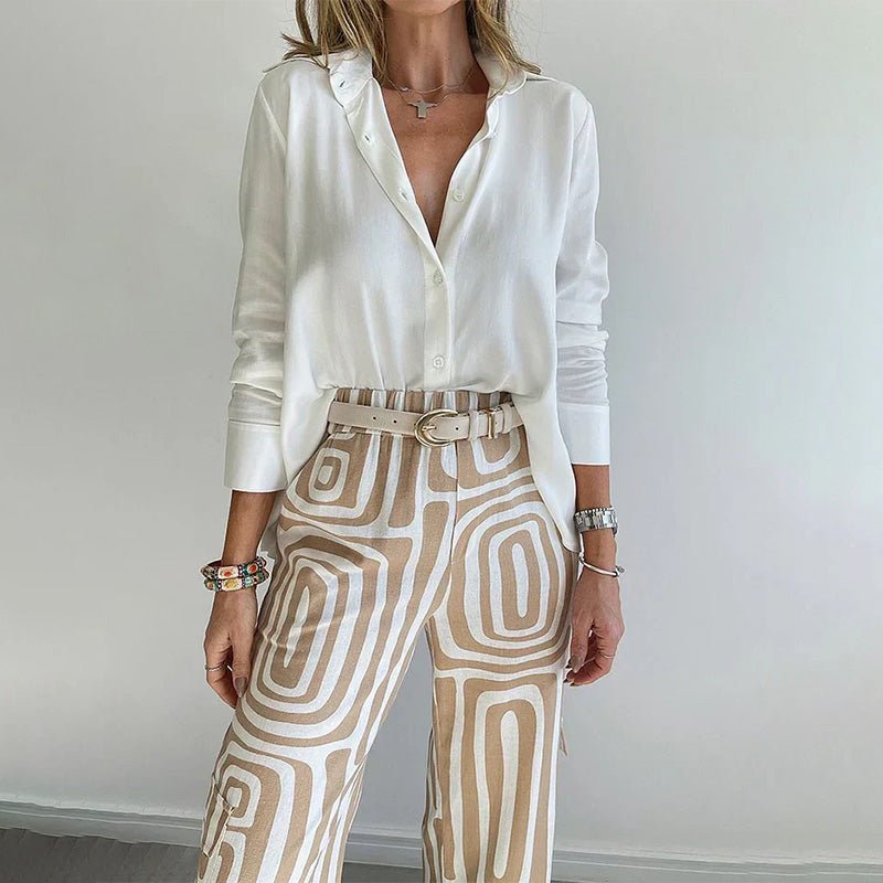 Elfriede | Plus Size Zweiteiler Set Business Elegant Bluse Hose