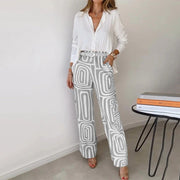 Elfriede | Plus Size Zweiteiler Set Business Elegant Bluse Hose