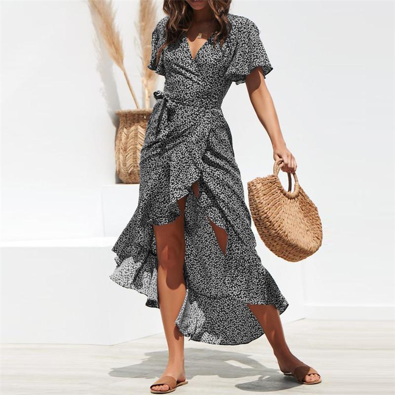 Elegantes | Kleid mit Rüschensäumen und Taillengürtel für dich