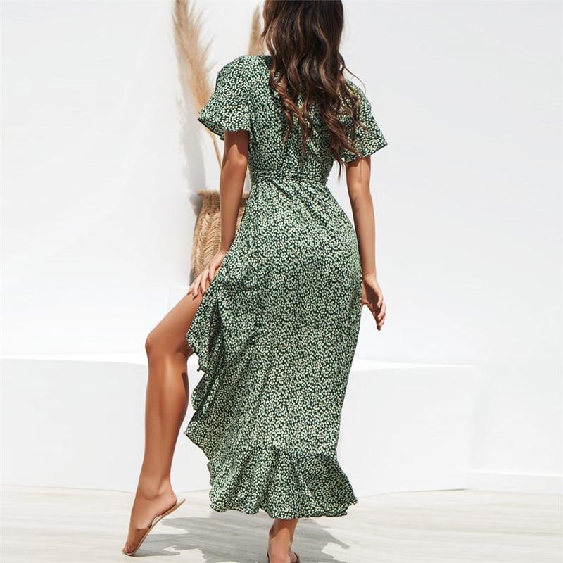 Elegantes | Kleid mit Rüschensäumen und Taillengürtel für dich
