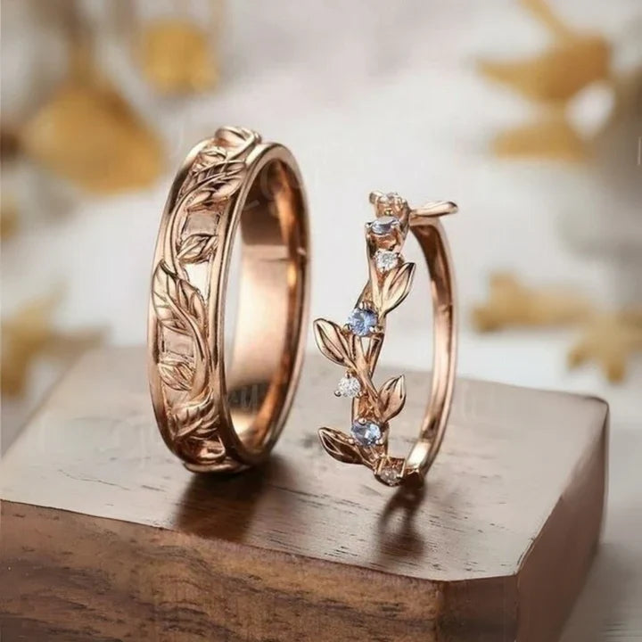 Goldener Ring mit Blumenmuster