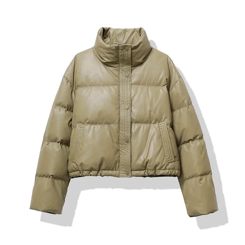 Pufferjacke Damen Oversized mit Stehkragen
