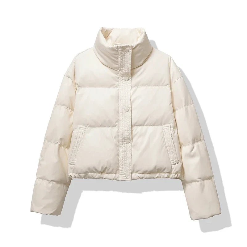 Pufferjacke Damen Oversized mit Stehkragen