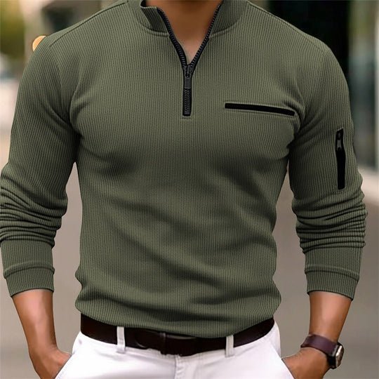 Pullover Herren Mit Stehkragen Slim Fit